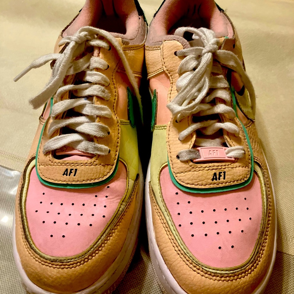 Nike Air Force 1 Shadow Artic Punch worn but a sneaker head could rehab